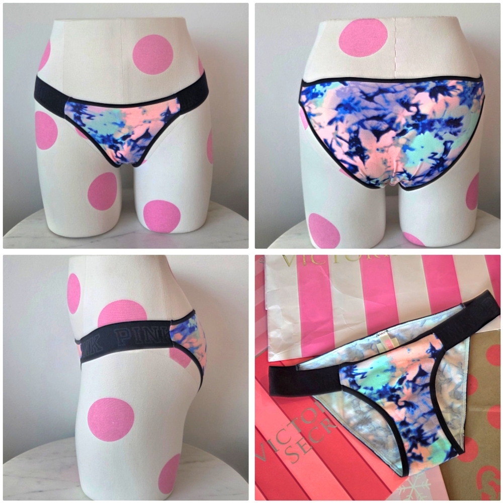 Victoria's Secret PINK VTG Watercolor Tie-Dye Extra Low Rise Bikini Panty NWT